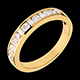 plater�a Alianza oro amarillo semi empedrado - engaste ra�l - 0.65 quilates - 0.65 quilates - 8 diamantes