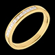 compra on line Alianza oro amarillo semi empedrado - engaste ra�l - 0.31 quilates - 11 diamantes