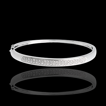 regalo mujer Junco diorami pasador diamantes  - oro blanco  - 0.25 quilates - 23 diamantes