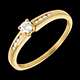 regalo mujer Solitario Octave oro amarillo  - 0.27 quilates - 9 diamantes