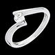 mujer Solitario ap�strofe oro blanco   - 0.26 quilates
