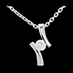 venta en l�nea Colgante ap�strofe diamante  - oro blanco - 0.26 quilates