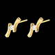 joya Pendientes ap�strofe diamantes  - peque�o oro amarillo
