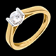 ventas en l�nea Solitario caldera oro amarillo-oro blanco   - 0.41 quilates