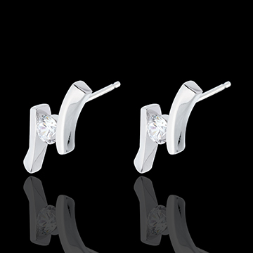 plater�a Pendientes ap�strofe  - cortos oro blanco - 0.31 quilates