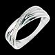 regalos mujer Anillo voluta oro blanco empedrado diamantes - 4 diamantes