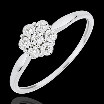 regalo mujer Anillo Solitario nieve