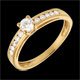 compra Solitario Decies oro amarillo  - 0.39 quilates - 11 diamantes