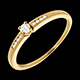 bodas Solitario Octave oro amarillo   - 9 diamantes