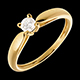 comprar Solitario ca�a oro amarillo   - 0.21 quilates