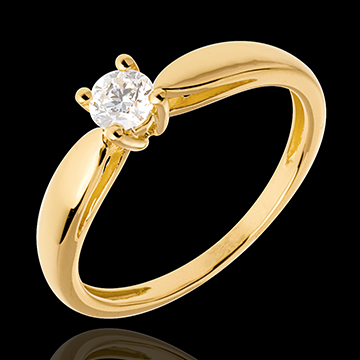 ventas Solitario ca�a oro amarillo - 0.26 quilates