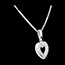 comprar on line Colgante coraz�n in love  - oro blanco empedrado - 18 diamantes