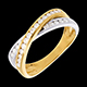 joyer�a Sortija tandem empedrado  - 0.38 quilates - 25 diamantes
