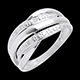 mujer  Anillo naja oro blanco empedrado diamantes  - 4 diamantes
