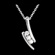 joya Collar Triolog�a rayo oro blanco - 3 diamantes