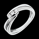 regalo mujer Anillo Triolog�a riturnelo oro blanco - 3 diamantes