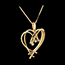 joya Colgante coraz�n destellante - 4 diamantes