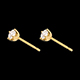 mujer Pendientes diamantes  - cortos oro amarillo