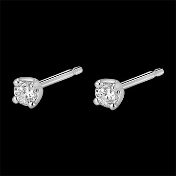 venta Pendientes diamantes  - cortos oro blanco