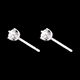 plater�a Pendientes diamantes  - cortos oro blanco