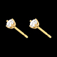 bodas   Pendientes diamantes  - cortos oro amarillo  - 0.4 quilates