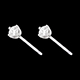 regalo mujer Pendientes diamantes  - cortos oro blanco - 0.4 quilates