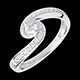 regalo mujer Solitario acuario empedrado - oro blanco - 0.28 quilates