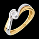 venta en l�nea Solitario acuario oro amarillo-oro blanco  - 0.21 quilates