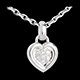 regalos  mujer Colgante coraz�n empedrado oro blanco  - 7 diamantes