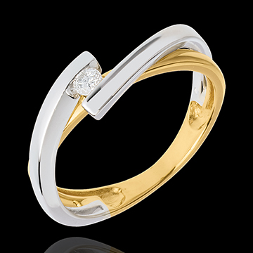 regalos  mujer Solitario mecano oro amarillo-oro blanco
