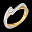 regalo mujer Solitario mecano oro amarillo-oro blanco