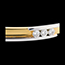 comprar en l�nea Pulsera junco Triolog�a bipolar oro amarillo-oro blanco - 0.24 quilates - 3 diamantes
