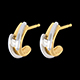 joyer�as Pendientes bipolar - oro amarillo-oro blanco 