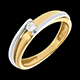 bodas Solitario bipolar oro amarillo oro blanco 