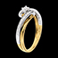 venta Anillo sistema solar oro amarillo-blanco - 7 diamantes