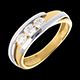 regalos  mujer Triolog�a bipolar oro amarillo-oro blanco  - 0.53 quilates - 3 diamantes