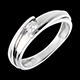 bodas Solitario bipolar oro blanco 