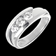 compra on line  Triolog�a bipolar oro blanco   - 0.77 quilates - 3 diamantes