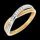 compra on line Sortija tandem engaste diamantes  - 9 diamantes