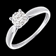 venta en l�nea Anillo ca�a oro blanco esfera empedrado - 7 diamantes