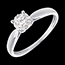 comprar en l�nea Anillo ca�a oro blanco esfera empedrado - 7 diamantes
