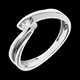 regalos  mujer Anillo Solitario oro blanco ondina