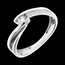 mujer Anillo Solitario oro blanco ondina