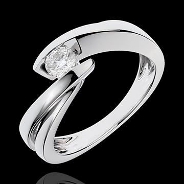 venta en l�nea Anillo Solitario oro blanco ondina