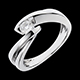 joyer�a Anillo Solitario oro blanco ondina