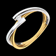 joya Solitario Plut�n oro amarillo-oro blanco