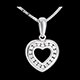 compra Colgante coraz�n libre  - oro blanco empedrado - 0.25 quilates - 18 diamantes