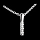 regalo mujer Colgante t�tem Triolog�a  - oro blanco  - 3 diamantes