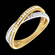 plater�a Sortija tandem empedrado  - 0.26 quilates - 43 diamantes
