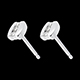 regalos  mujer Pendientes Triolog�a par�ntesis cortos oro blanco - 6 diamantes